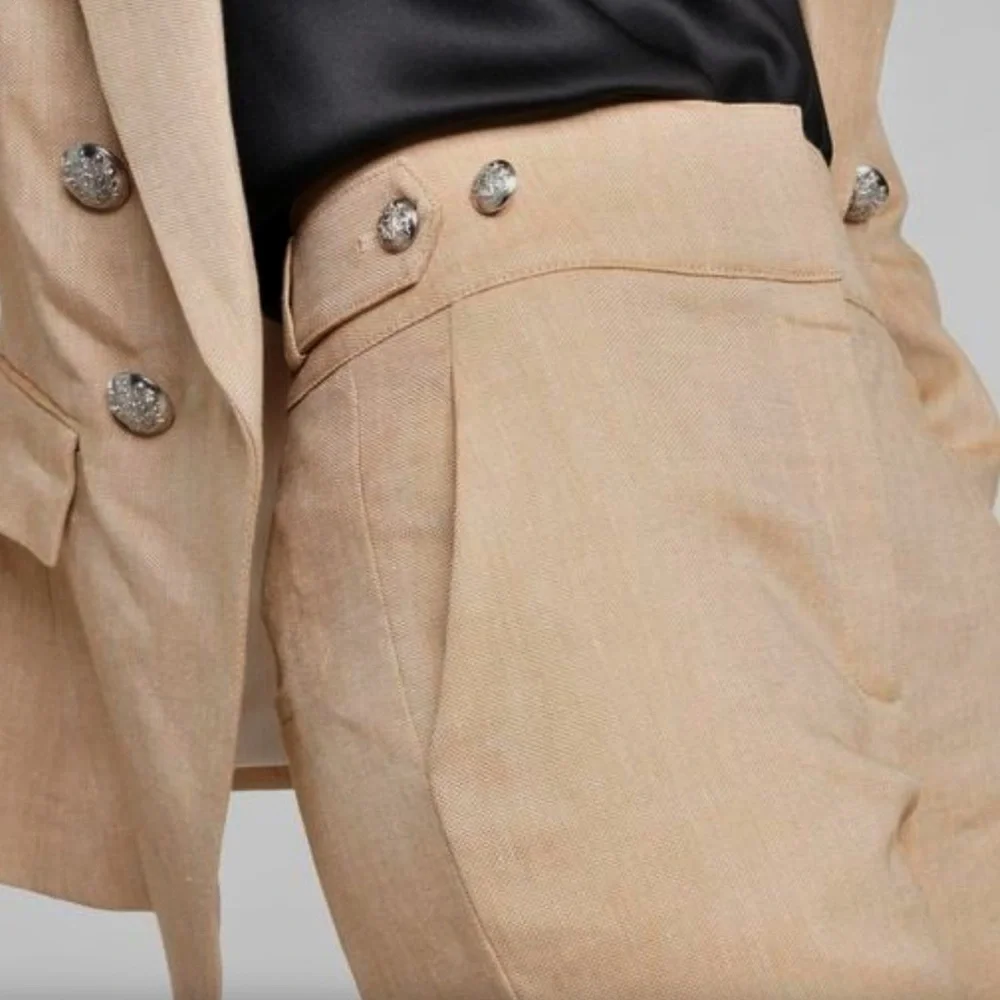 Veronica Beard Tan Wide Leg Pants - Picture 9 of 11